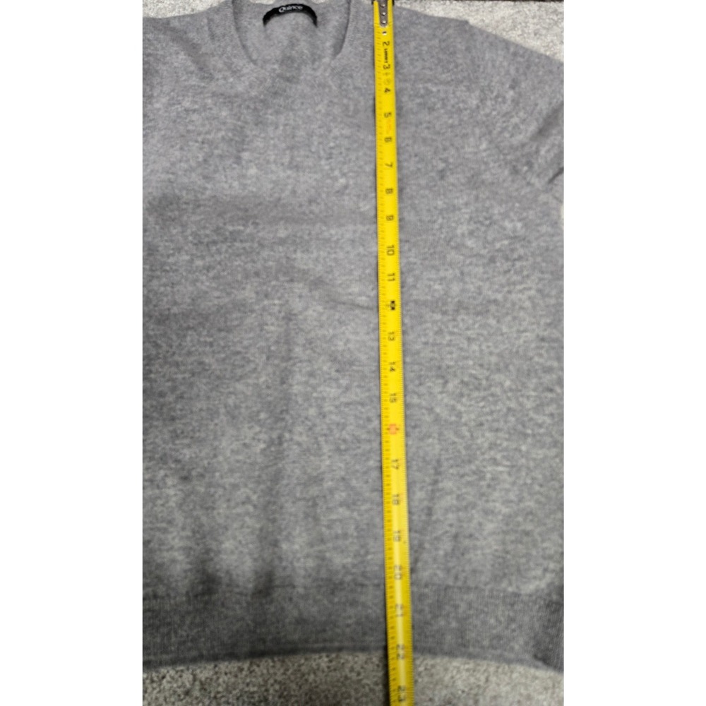 Quince 100% Cashmere Short Sleeve Crewneck Sweater Soft Gray Womens Size L - Picture 6 of 8
